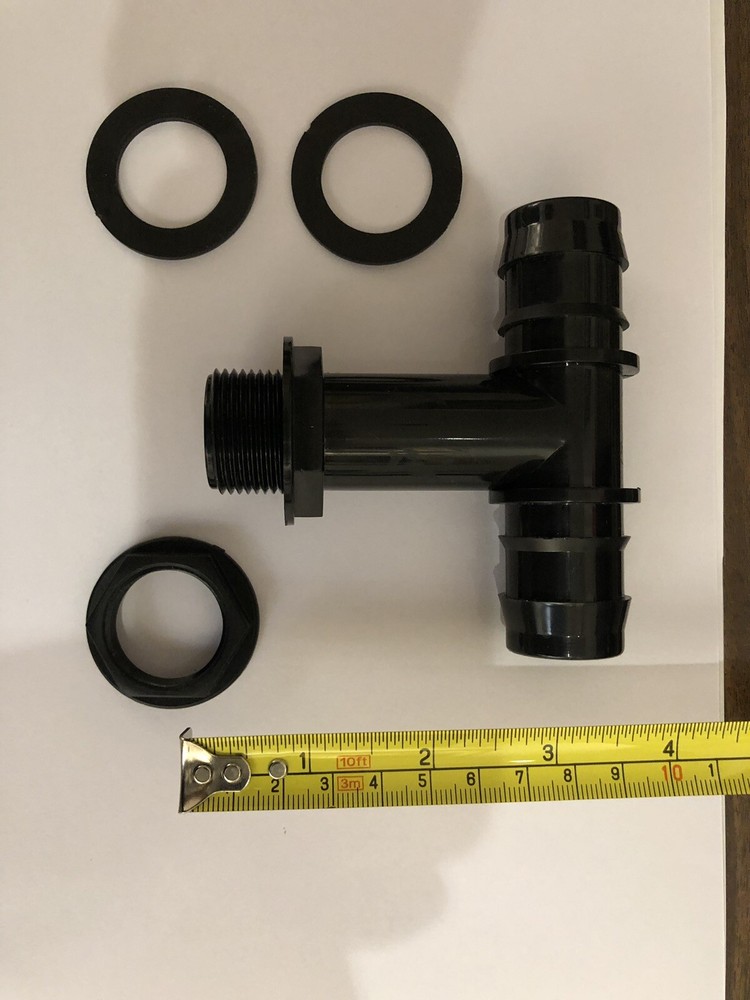 1” Barbed Threaded T Hydroponics