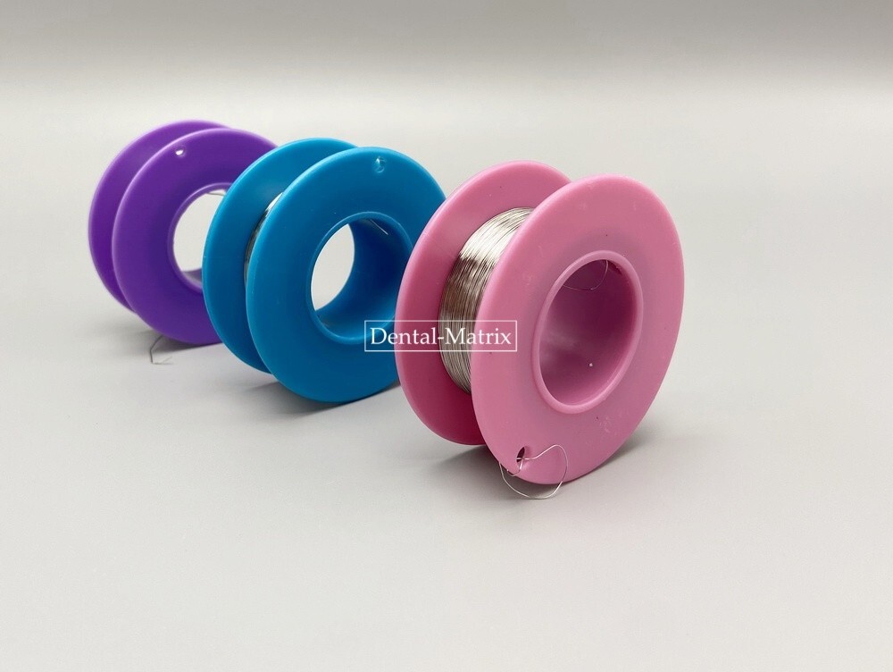 Dental Orthodontic Metal Ligature Wire Round Spool Stainless Steel Line 50g/Roll