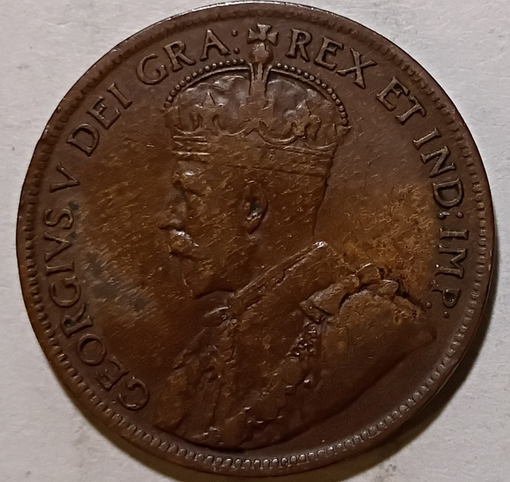 Canada - 1919 Large Cent George V with "DEI GRA"