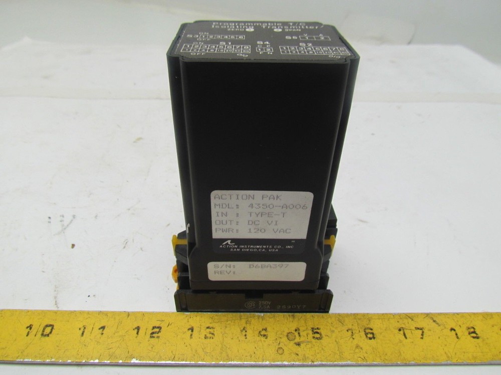Action Pak 4350-A006 Programmable Isolating Transmitter Type-T 120VAC