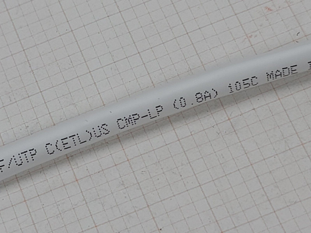 Commscope CS44P Cat6A F/UTP Shielded Network Ethernet 10G Cable CMP White /50ft