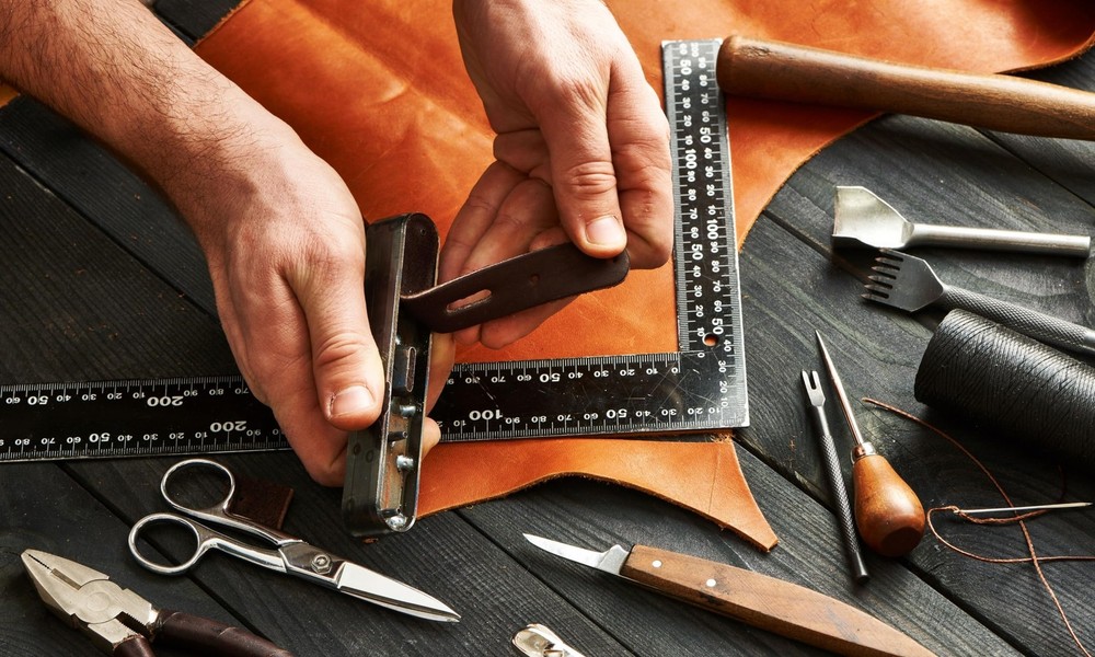 Real Leather Tooling Sheets for Crafting Wallets & Tools - Thick Red Crazy Horse