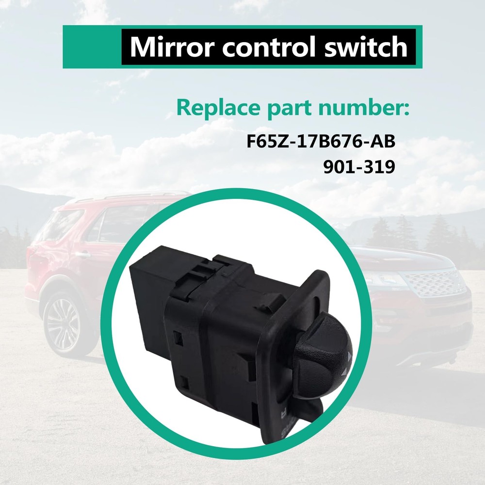 Power Mirror Control Switch, Front Driver Side Door F65Z17B676AB