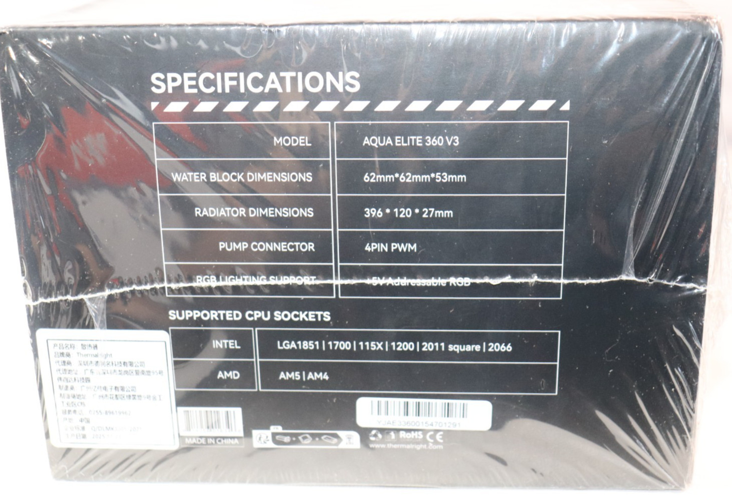 Thermalright Aqua Elite 360 V3 AIO CPU Cooler 360mm ARGB PWM Fans