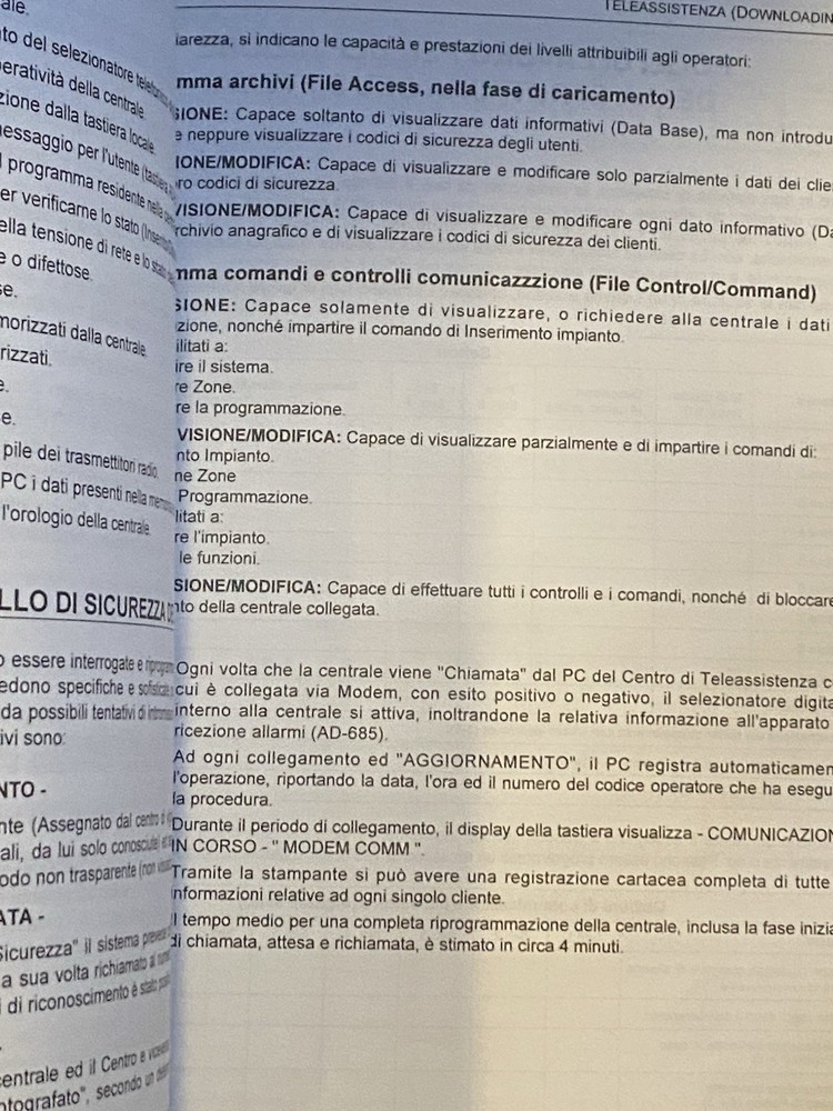 Vista 4140XMPT2 manuale di programmazionel ; programming manual