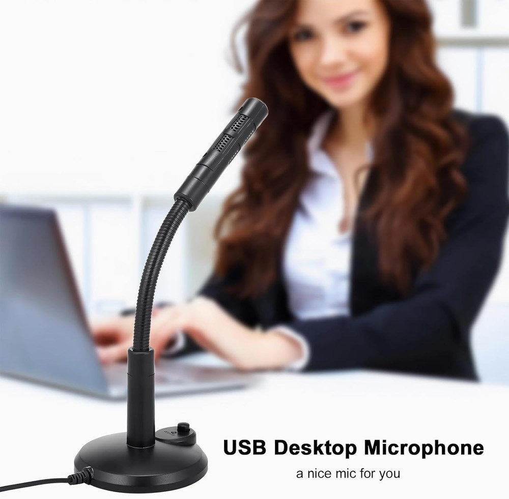 USB Computer Microphone,Plug and Play Desktop PC Laptop Microphone with Mute ...
