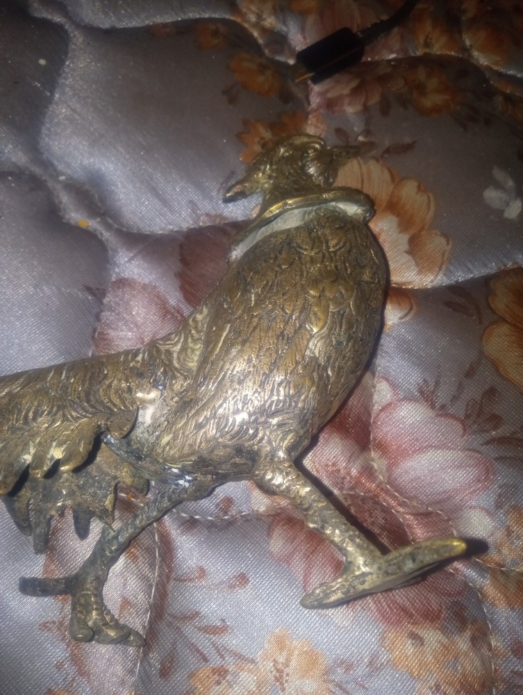 Silver Plated Pheasant Menu Holder Italy