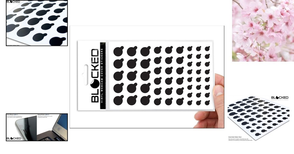 Low-Tack Restickable Webcam Stickers - 57-Pack, Waterproof & Scratch-resistant