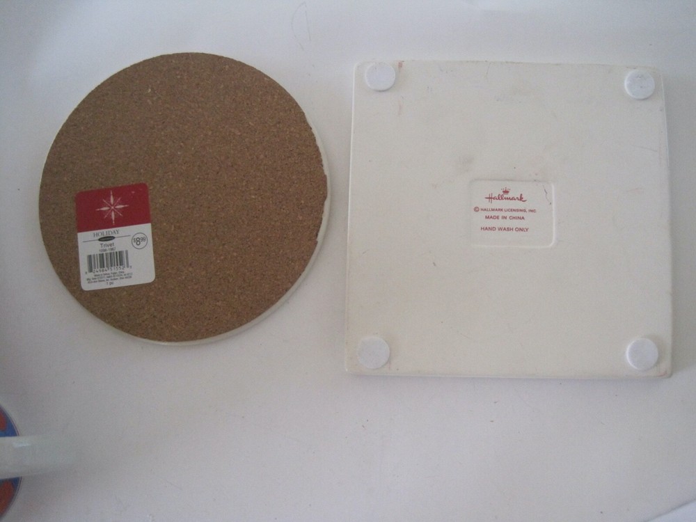 Christmas Trivet Hallmark & Other Set 2
