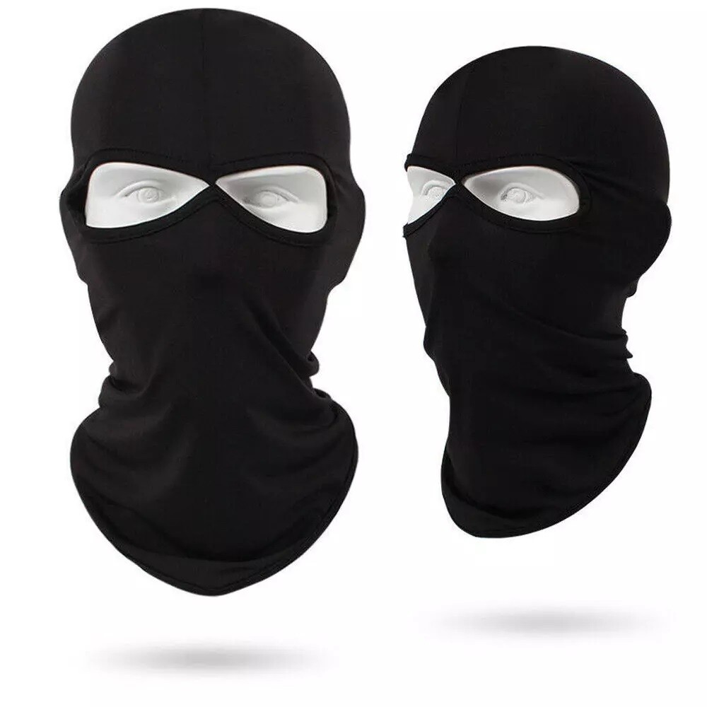 2 Hole Balaclava Full Face Mask Beanie Ski Sun Hood Motorcycle Cycling Outdoor