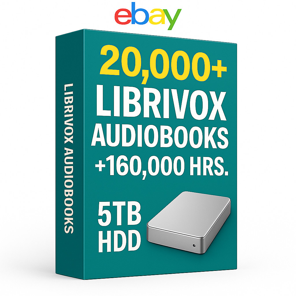📚 20,000+ LibriVox Audiobooks – Full Public Domain Audio Library on 5TB USB HDD