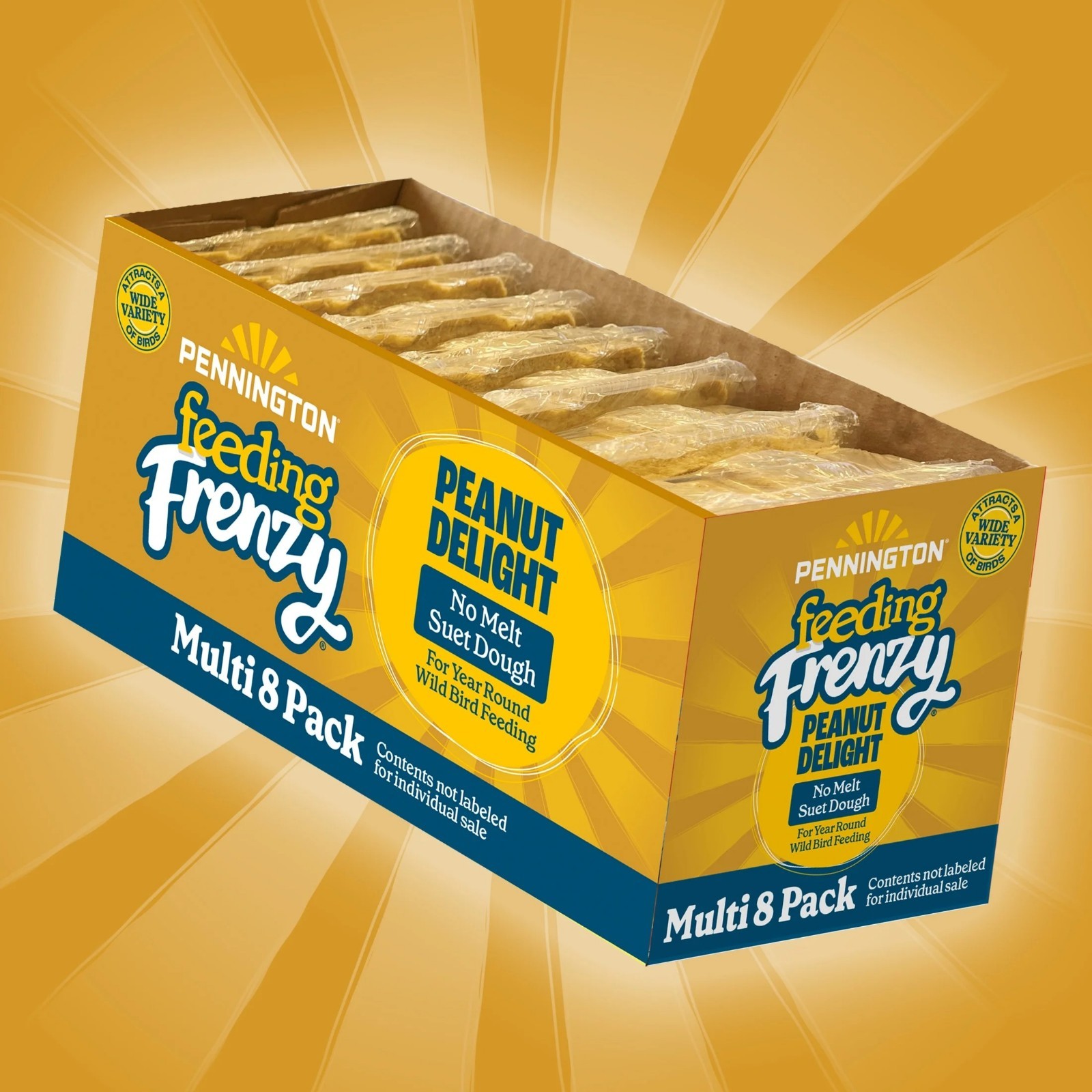 Peanut Delight Suet, 11.75 oz. Cake, Wild Bird Food, 8 Count each, 2 Pack