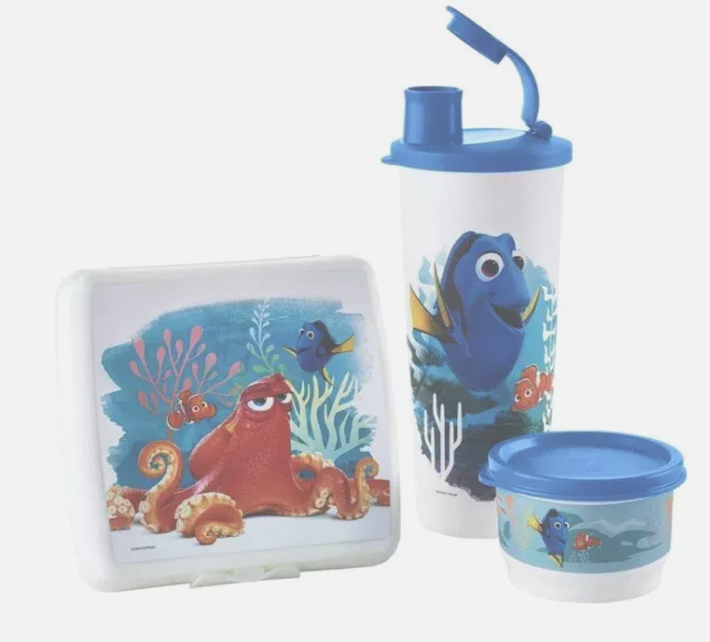 3 Piece  "Finding Dory" Tupperware Lunch Set