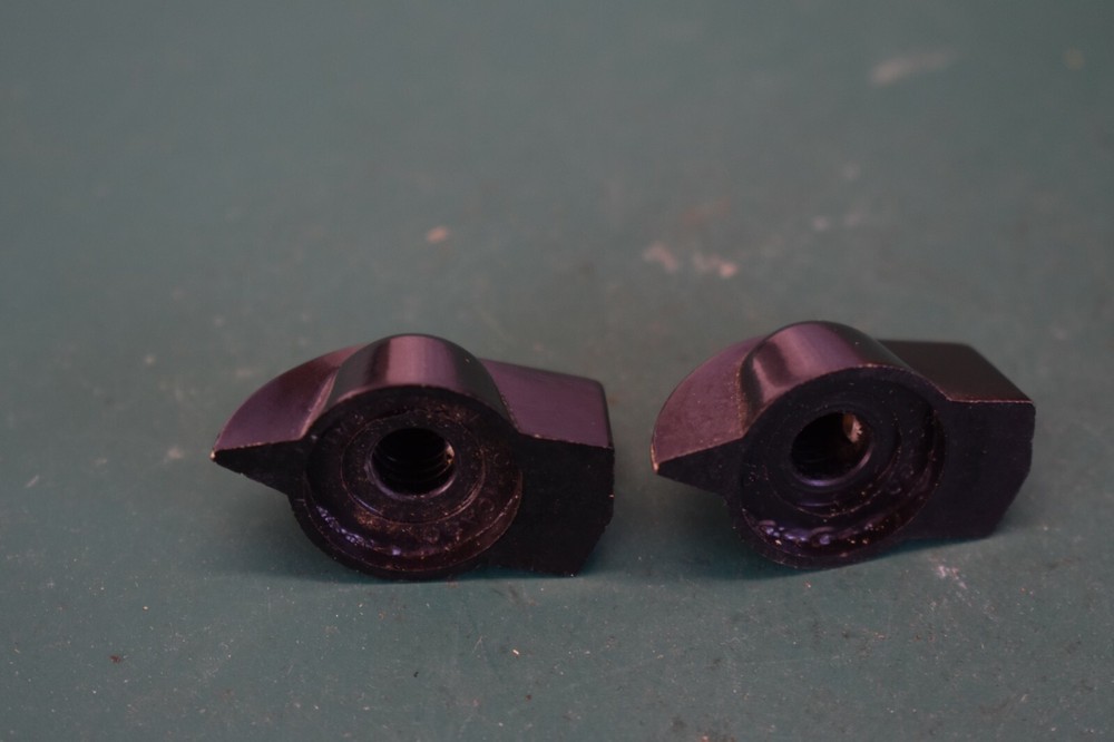 Daka Ware Vintage Black Chicken Head Control Knobs Lot of Two