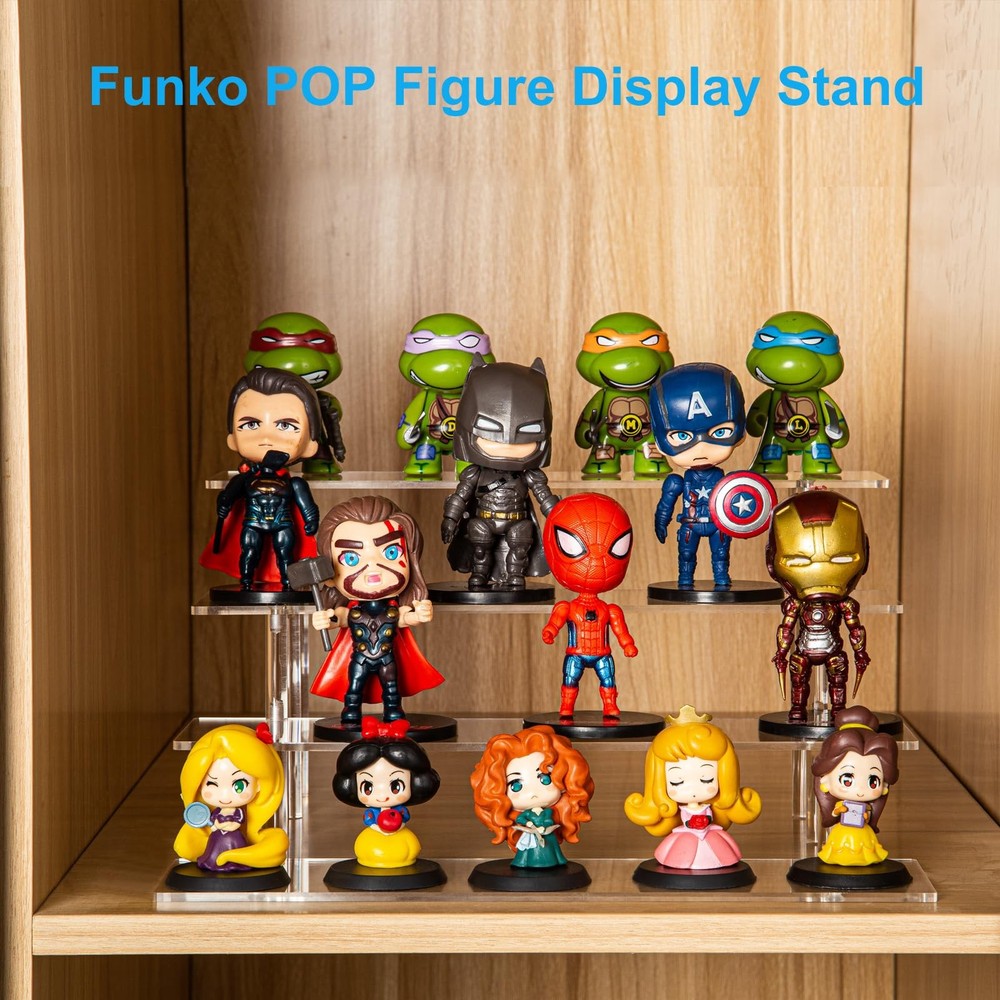 4 Tier Acrylic Perfume Organizer Stand, Clear Display Risers
