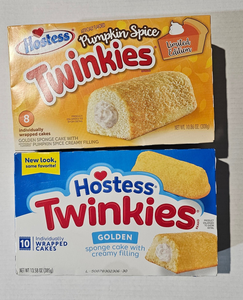 Hostess Twinkies Pumpkin & Original Snack Cakes, 2 Boxes