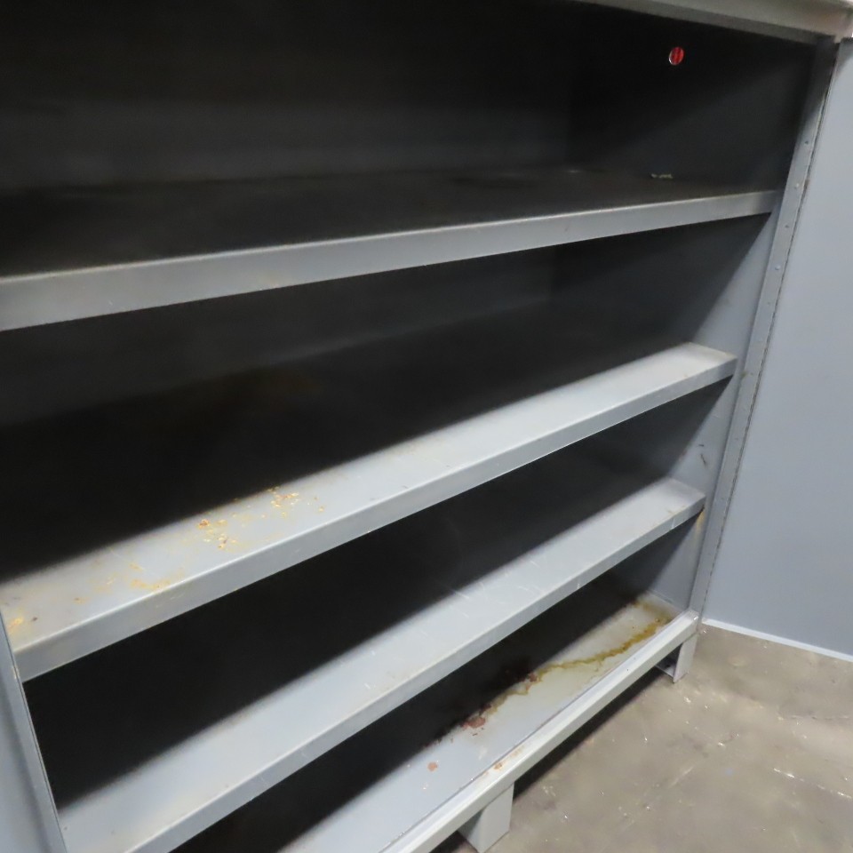 Durham 60" x 24" x 60" Steel Job Site Industrial Storage Cabinet 3 Fixed Shelf