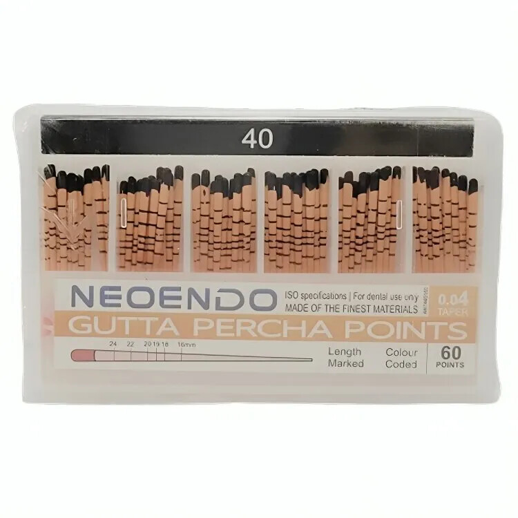 Gutta Percha Points .04 Length Marked Taper #40 60/Box FS