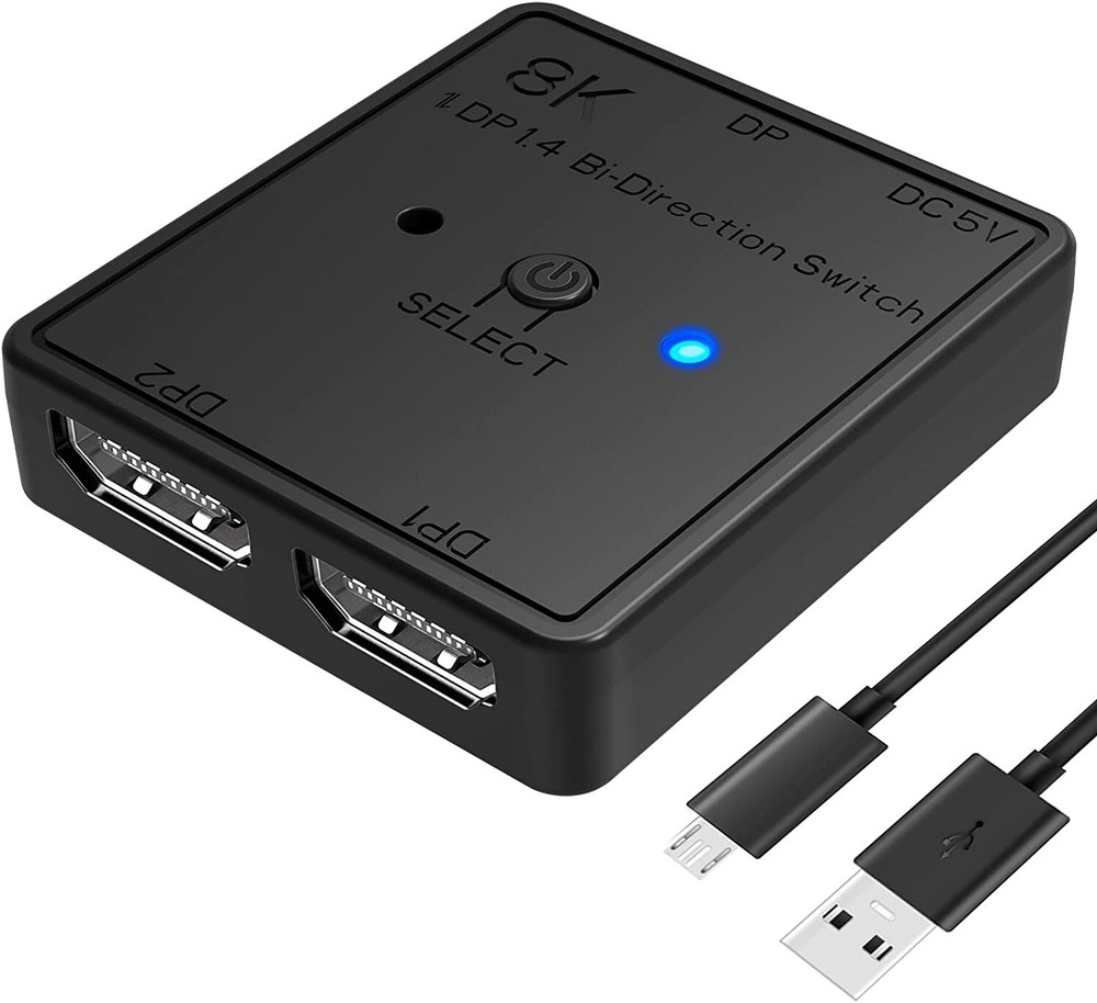 Multi Display Splitter, Bidirectional Switcher, 1DP14 Bi-Direction Switch for Pc