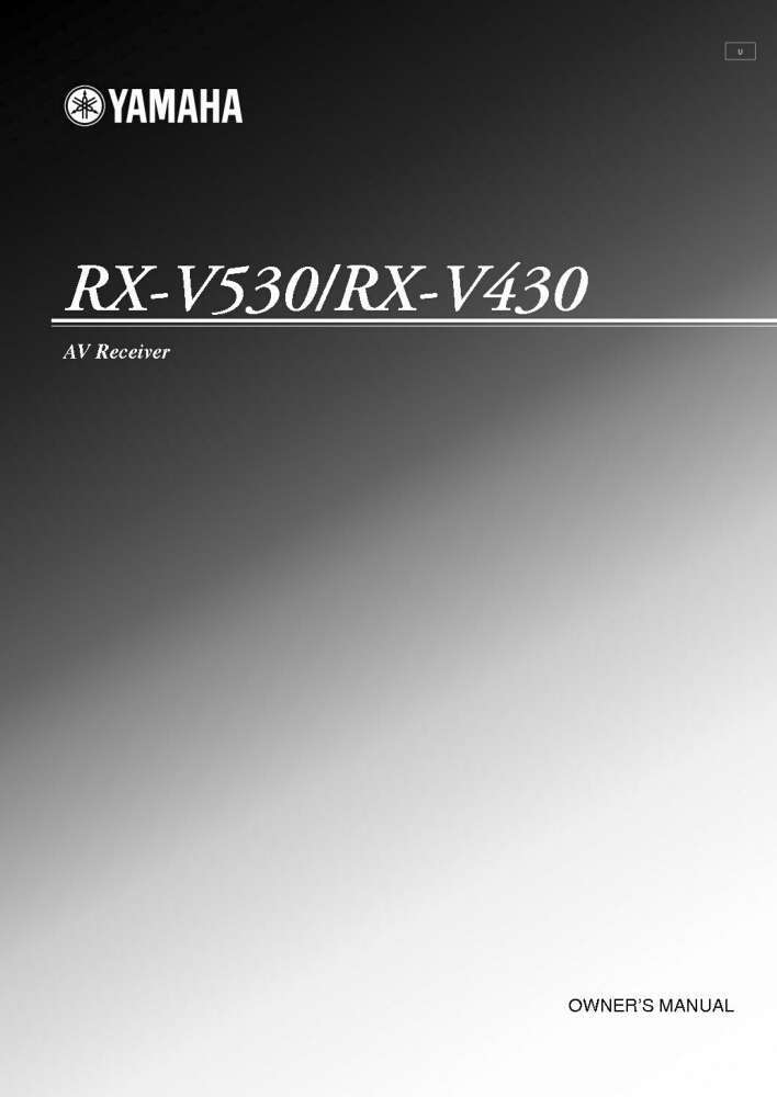 Yamaha RX-V430 Receiver Owners Manual