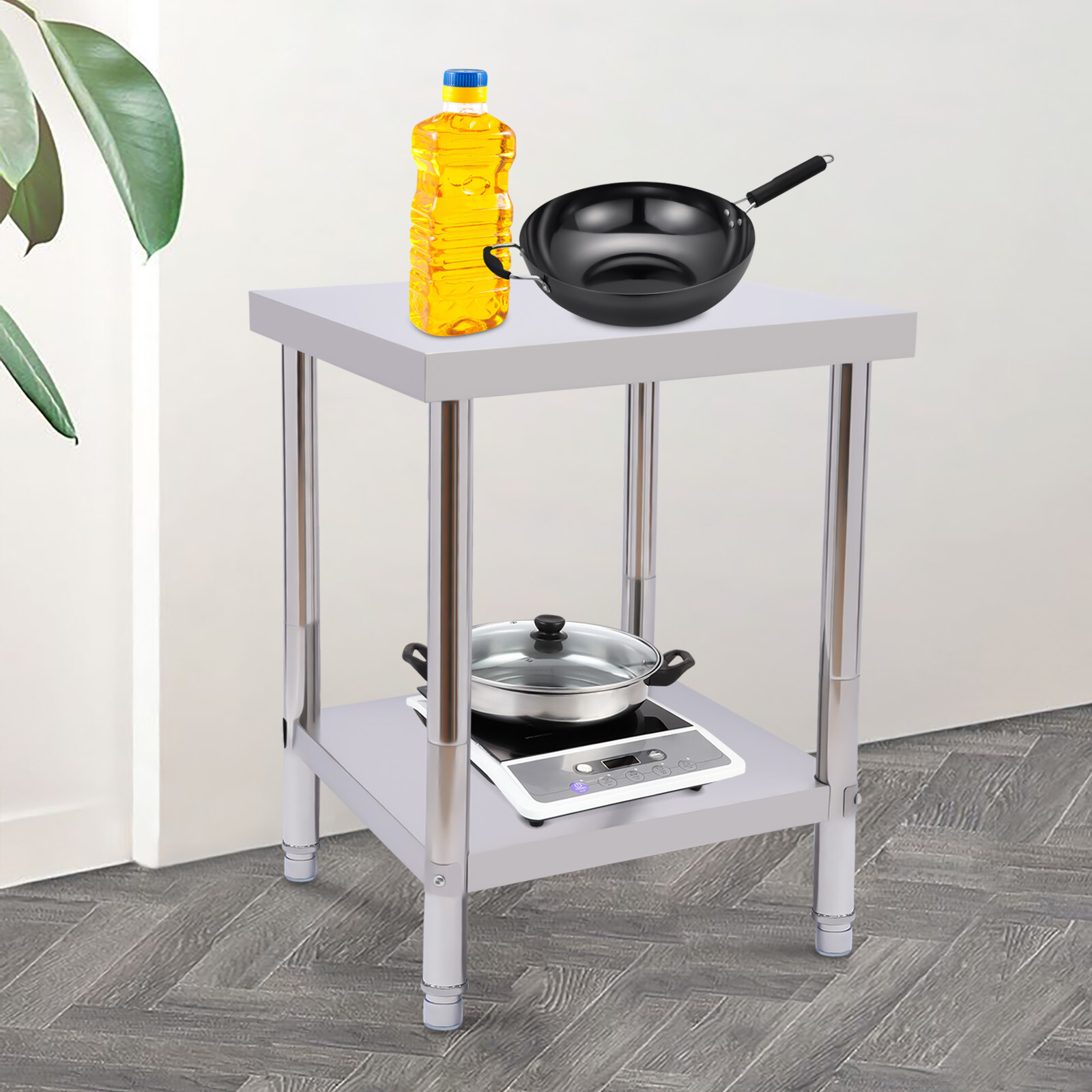 Stainless Steel Work Table 24x18in Commercial Kitchen Equipment Food Prep Table