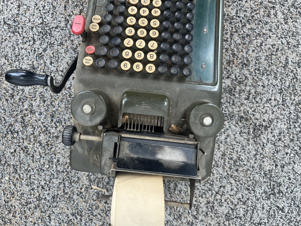 Vintage Antique Metal Burroughs Adding Machine / Register