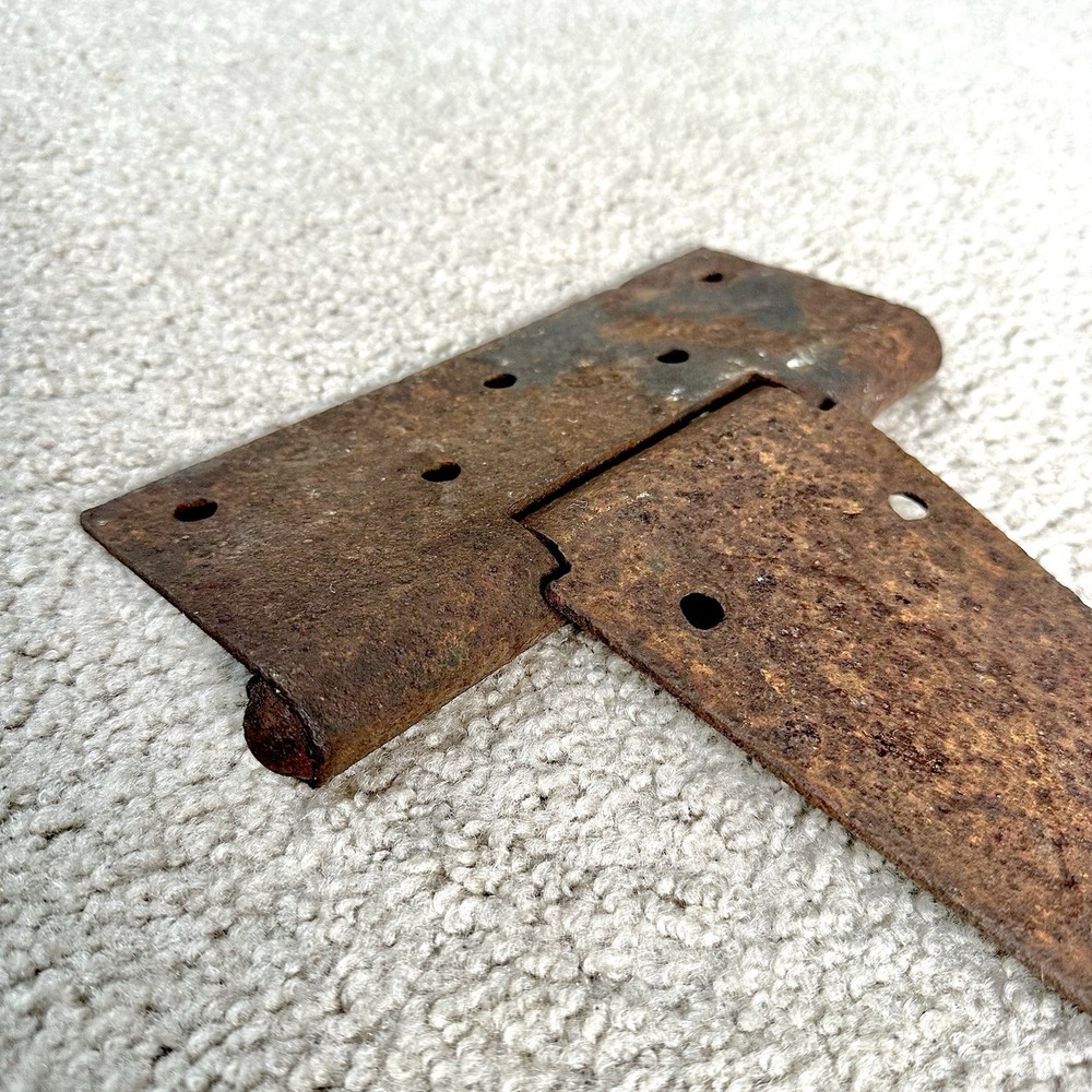 Antique Large Primitive Barn Door Gate Rustic Strap Hinge 14.75 x 8”