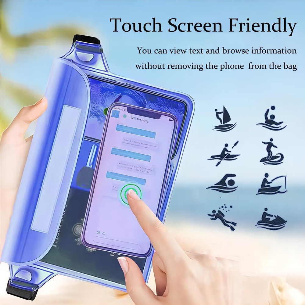 CADONO 2-Pack Waterproof Pouch with Adjustable Waist Strap | Screen Touch Sen...