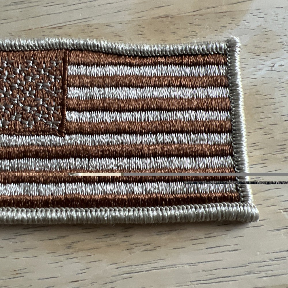 USAF Spice Brown Subdued American Flag Shoulder Patch OCP Uniform Reverse