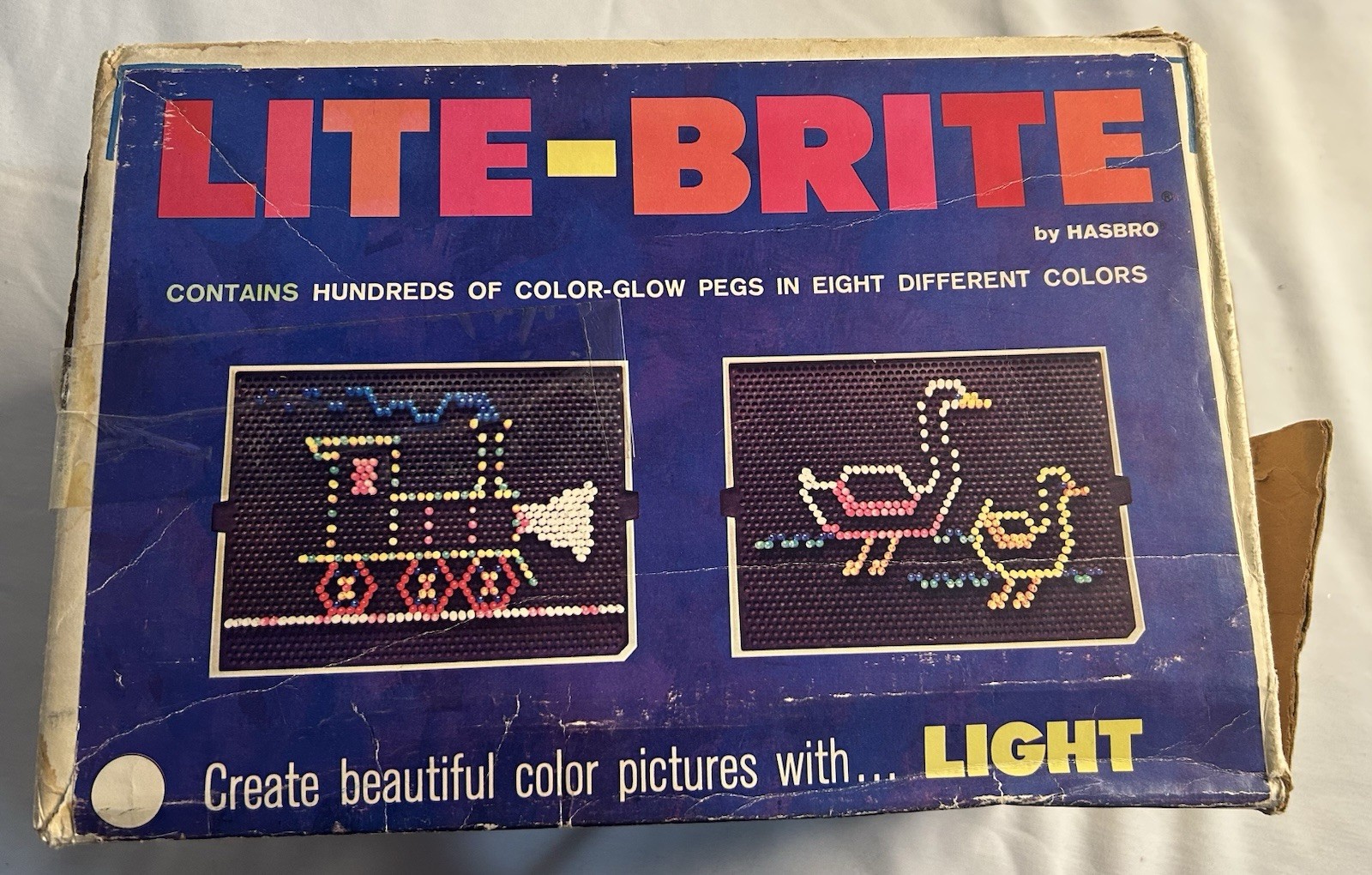 Vintage Lite-Brite Lot w/ Instructions, Accessory Kit, 575 Bulbs, Unused Sheets