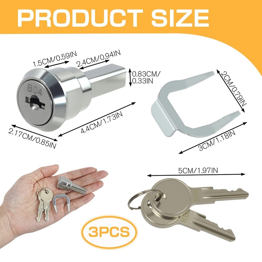 Nextpal Stainless Steel Tool Box Lock Replacement Set, Universal 1 PACK