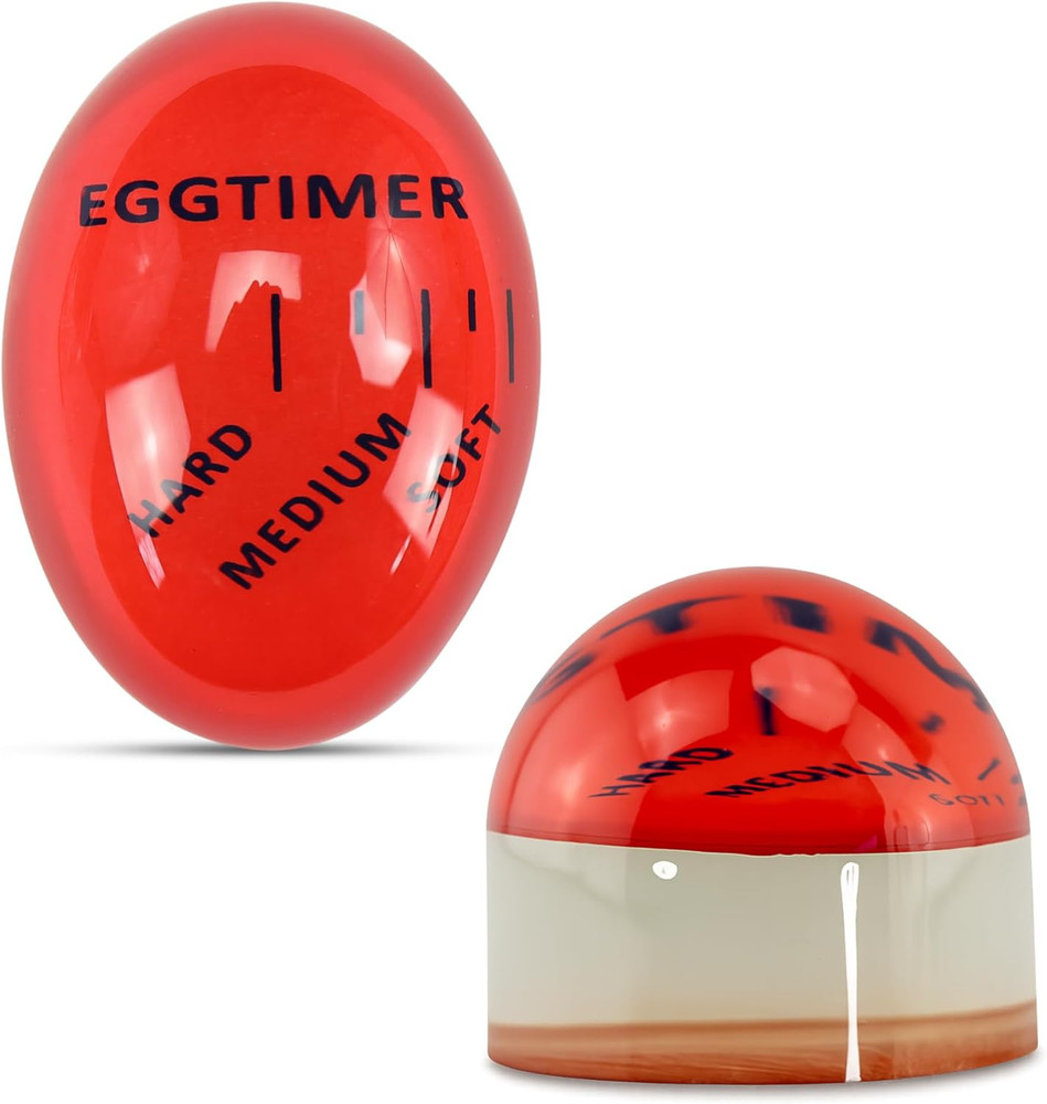 Egg Timer 2-Pack, BPA Free Color Changing for Soft or Hard Boiled Eggs