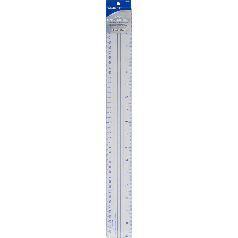 Plastic Ruler 18" Zero Centering