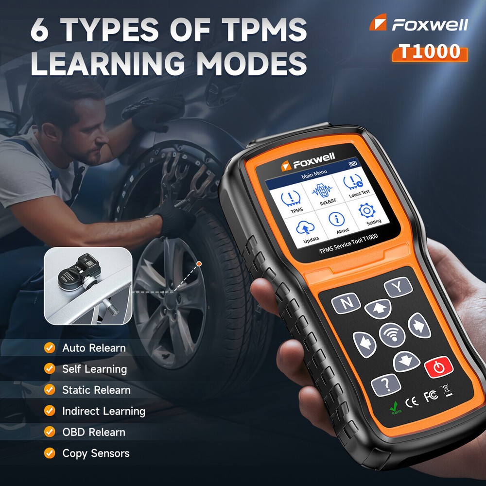 TPMS Programming Tool Tire Sensor Relearn Reset Activate Universal Diagnostic