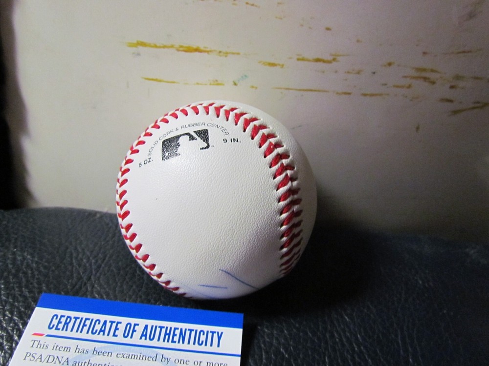Dan Johnson signed baseball PSA Certified 2