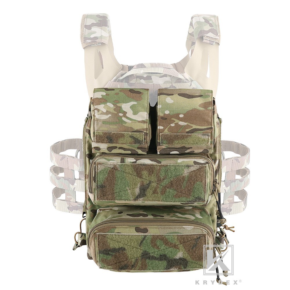 KRYDEX Tactical V2.0 Zip-on Panel Combat Zip Pack for CPC / JPC2.0 Vest MC Camo
