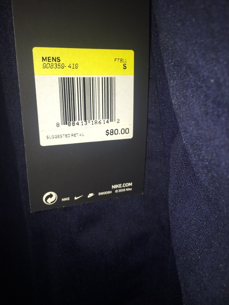 Nike Half Zip Jacket Small Blue Men 908359-419 FTBLL