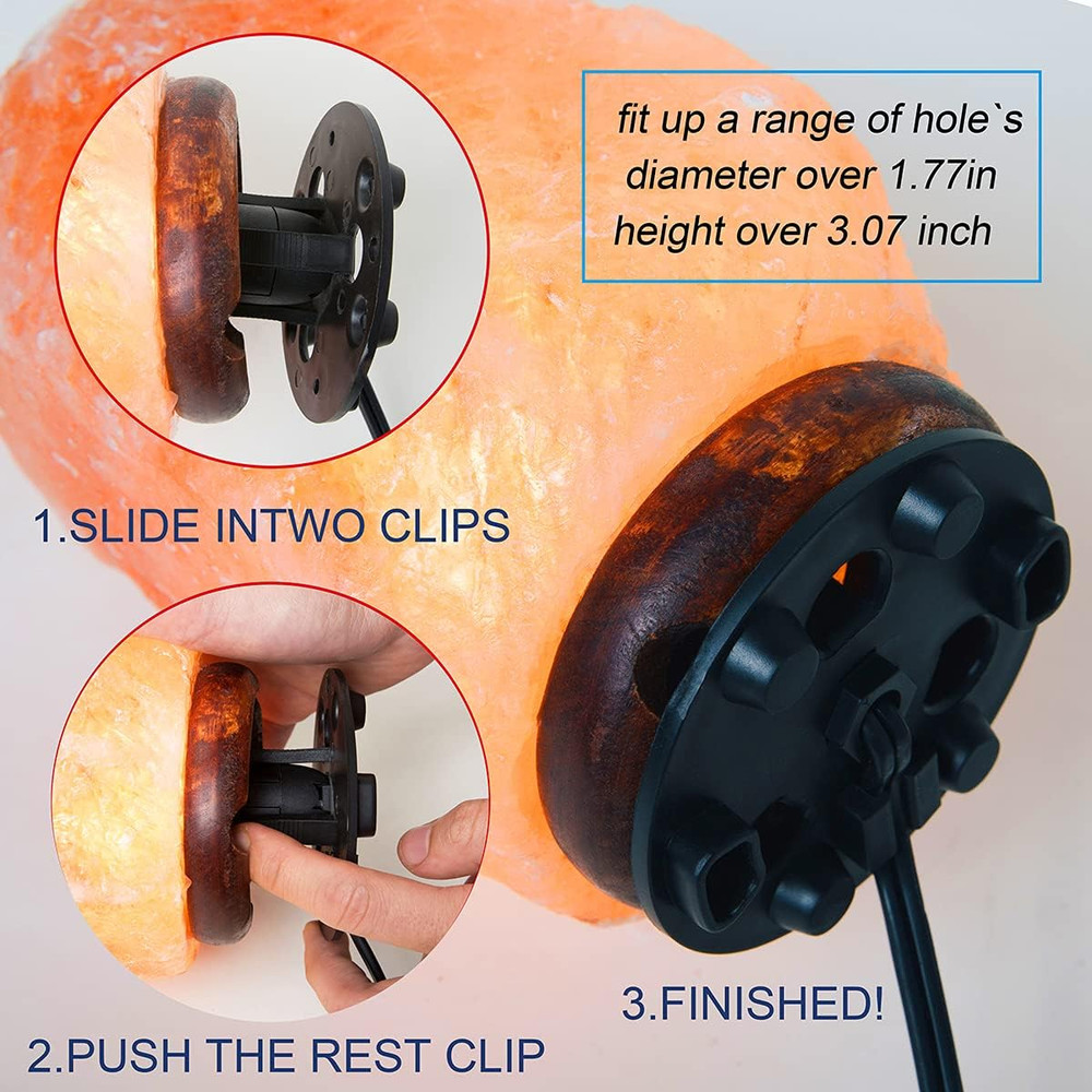 Himalayan Salt Lamp Cord Replacement with Dimmer Switch(2-Pack) and E12 Halogen