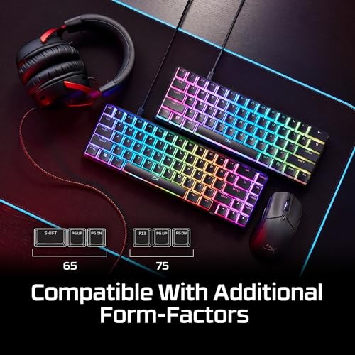 HyperX Pudding Keycaps 2 - Full Key Set - PBT - 112 Keys - Black