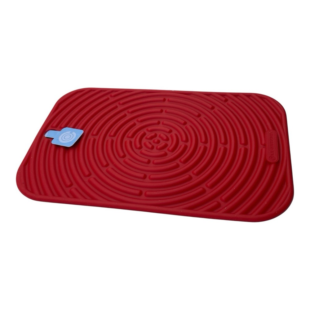 Le Creuset Red Silicone Trivet Mat Potholder Rectangular Hot Pad