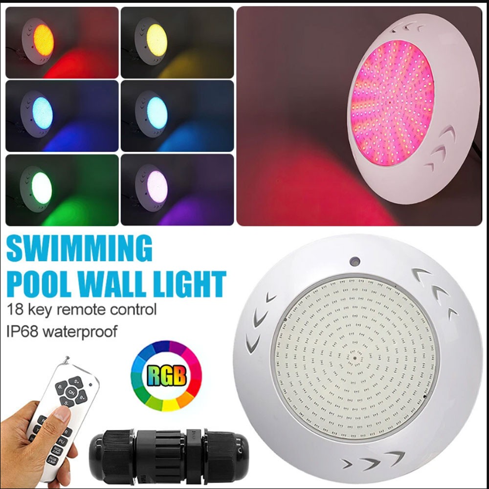 NEW LED Light 12V RGB Remote Control Memory Function Resin Filled Swimming Pool