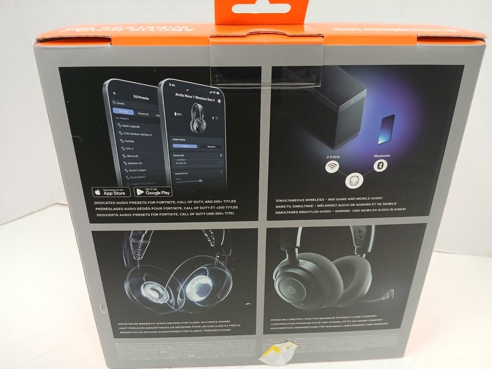 Steelseries Nova 7 Wireless Gen 2 Gaming Headset, Black