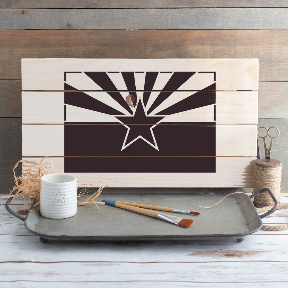 Arizona State Flag Stencil - Durable & Reusable Mylar Stencils