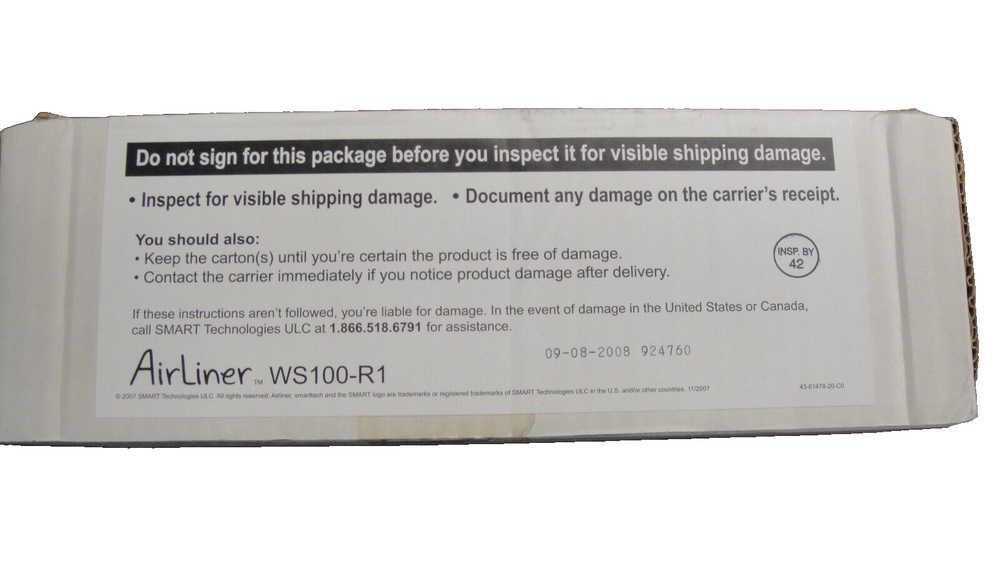 Smart Technologies AirLiner WS100-R1 Bluetooth Wireless Brand New