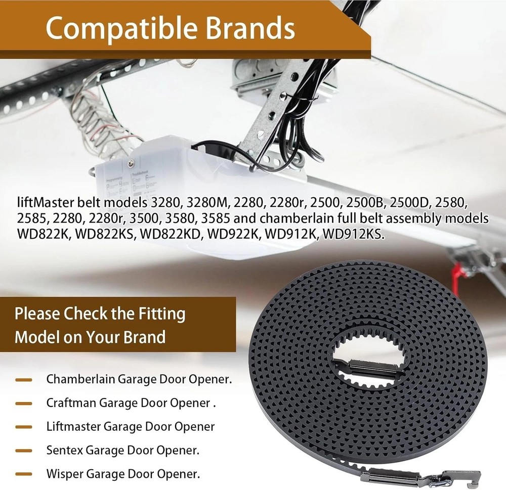 Quiet Drive Belt Replacement for LiftMaster/Chamberlain