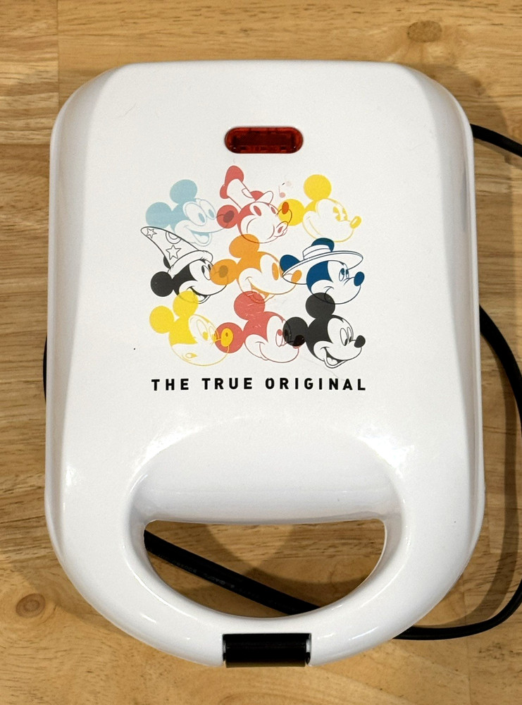 Disney Intertek Mickey Mouse The True Original 90 Year Mini Belgian Waffle Maker