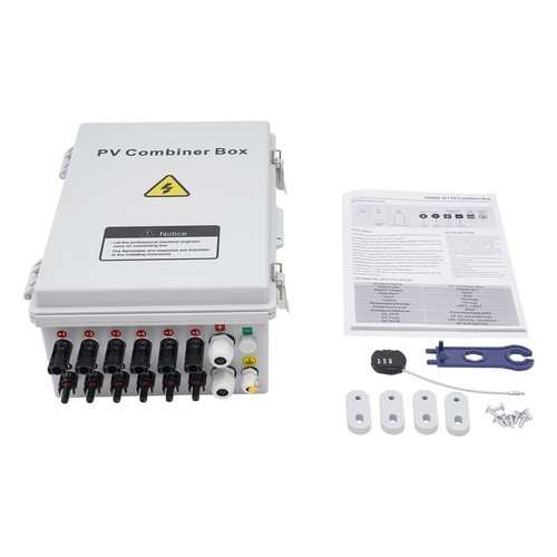 6 String PV Junction Box Solar Combiner Box For Solar System Circuit Breaker