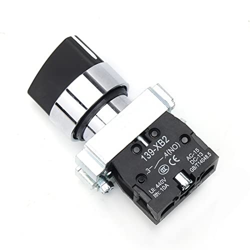22mm Selector Switch 1NO Latching Rotary Selector Switch 2 Position Maintained