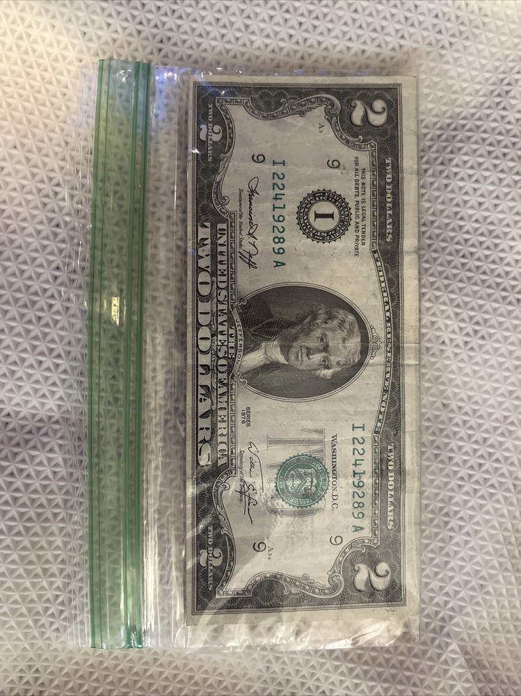 1976 ERROR/MISCUT 2 Dollar Bill | Fair Condition