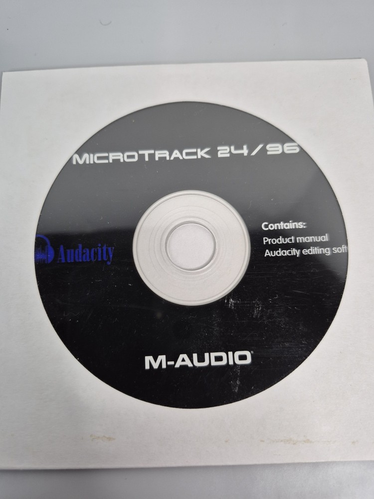 M-Audio MicroTrack 24/96 Digital Recorder Startup Disc & Quick Start Guide Only